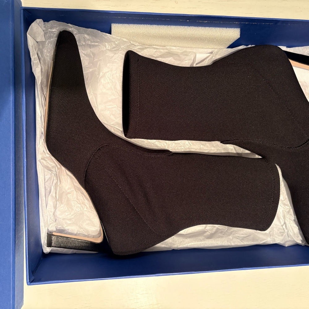 Stuart Weitzman Black Ankle Boots, sock shoes!